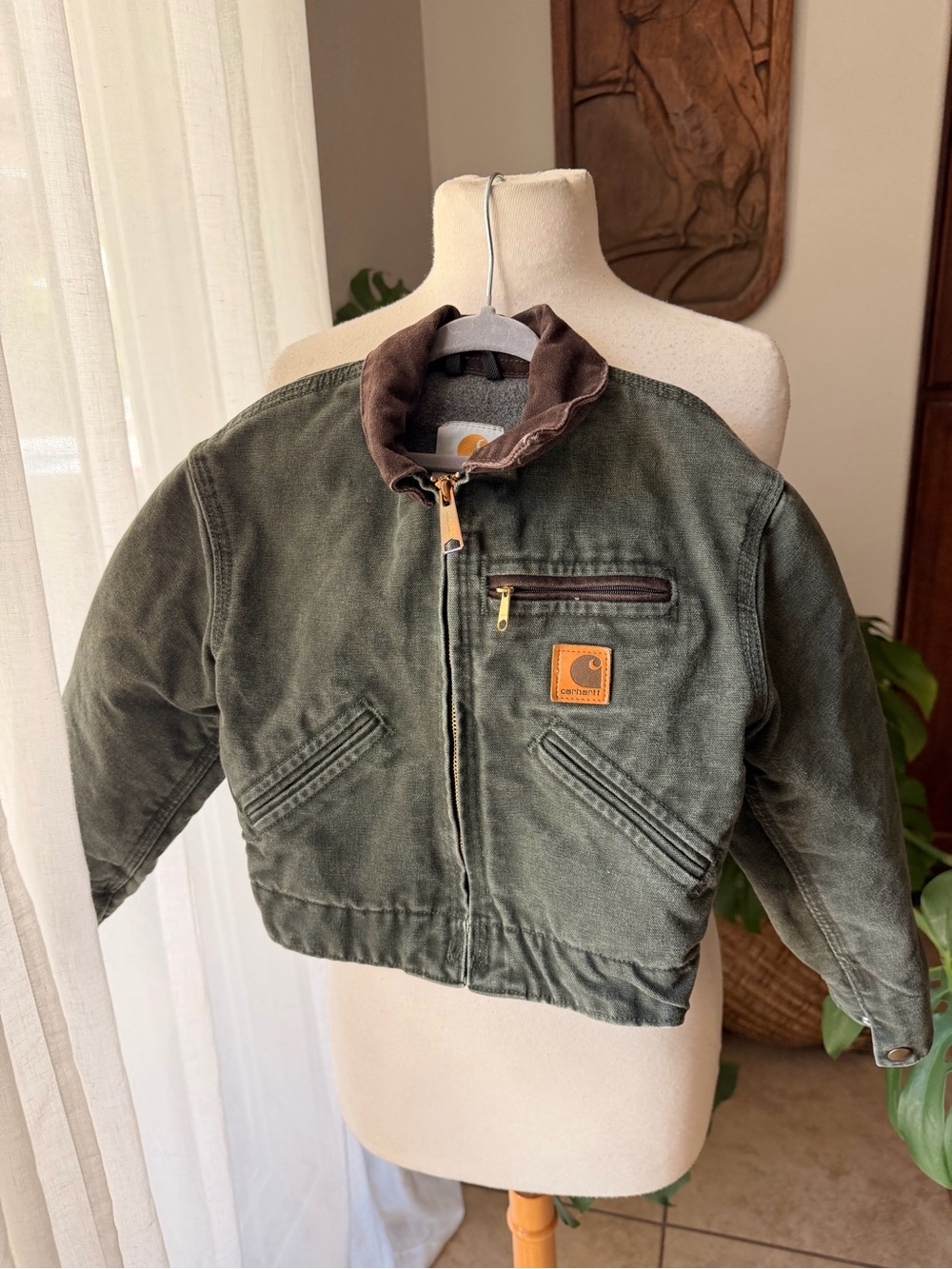 Carhartt Kids Duck Canvas Work Jacket XS 4/5 USA Made